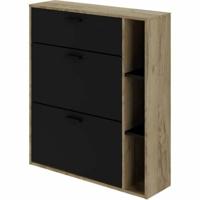 Schoenenrek Leona Bruin Ek Melamine 90 x 25 x 102 cm