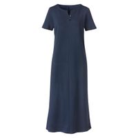 Jersey jurk van bio-katoen met knoopjes, nachtblauw Maat: 44 - thumbnail