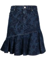 ERDEM minijupe en jean à design asymétrique - Bleu - thumbnail