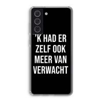 Meer verwacht - Zwart: Samsung Galaxy S21 FE Transparant Hoesje