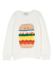 Stella McCartney Kids pull Veggie Burger en maille intarsia - Blanc