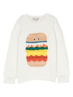 Stella McCartney Kids pull Veggie Burger en maille intarsia - Blanc