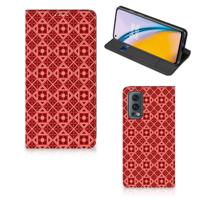 OnePlus Nord 2 5G | Hoesje met Magneet | Batik Rood