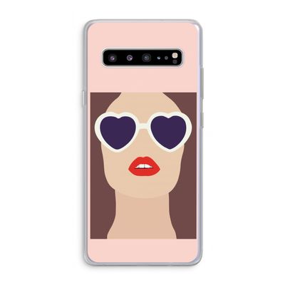 Red lips: Samsung Galaxy S10 5G Transparant Hoesje
