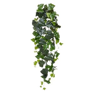 Hedera kunst hangplant 125cm - groen - FR - brand vertragend