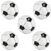 Opblaasbare voetbal strandbal - Set van 12x stuks - 30 cm - kunststof - speelgoed