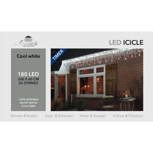 IJspegelverlichting - 180 led lampjes - helder wit - 360 x 60 cm - lichtsnoer