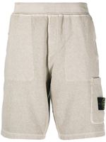 Stone Island short en coton à motif Compass - Tons neutres