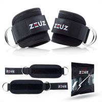 ZEUZ® 2 Stuks Enkelband Fitness – Ankle Cuff Strap – Kabelmachine - Sport Beenband Straps – Zwart