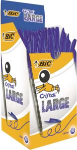 50x Bic Cristal Large balpen blauw