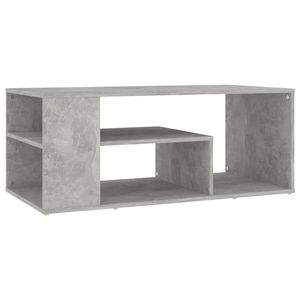 The Living Store Salontafel - Betongrijs - 100 x 50 x 40 cm - Stabiel en duurzaam