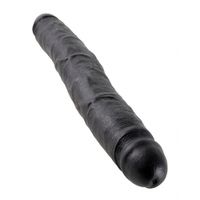 Pipedream - King Cock Slanke Dubbele Dildo 31 cm Zwart - thumbnail