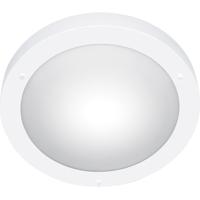 LED Badkamer Plafondlamp Rond Ø310mm - Spatwaterdicht IP44 - Mat Wit Aluminium - E27 Fitting