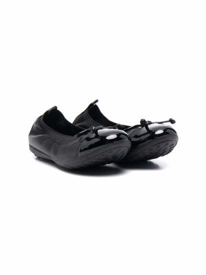 Geox Kids ballerines à effet brillant - Noir