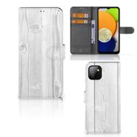Samsung Galaxy A03 | Book Style Case | White Wood