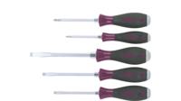 Wiha 5533HK5 Schroevendraaierset MicroFinish Sleufkop, Phillips met doorgaande zeskantkling en massieve stalen kap 5-delig - 29138
