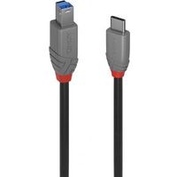 Lindy 36668 USB-kabel 3 m USB 3.2 Gen 1 (3.1 Gen 1) USB C USB B Zwart