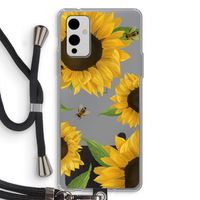 Sunflower and bees: OnePlus 9 Transparant Hoesje met koord