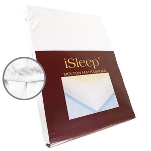 iSleep Molton matrasbeschermer - Wit - 100x220