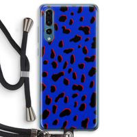 Blue Leopard: Huawei P20 Pro Transparant Hoesje met koord