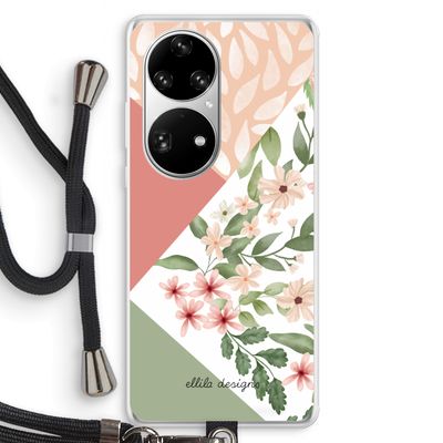 Sweet heaven geometrics: Huawei P50 Pro Transparant Hoesje met koord