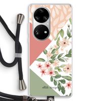 Sweet heaven geometrics: Huawei P50 Pro Transparant Hoesje met koord