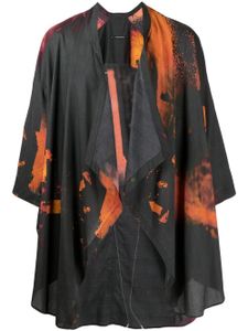 Julius chemise tie-dye à design ouvert - Noir