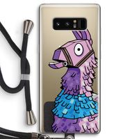 Lama: Samsung Galaxy Note 8 Transparant Hoesje met koord
