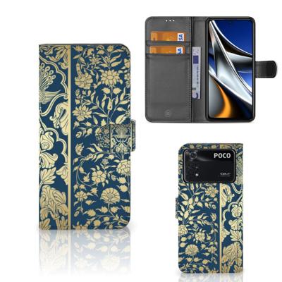 Xiaomi Poco X4 Pro 5G Hoesje Beige Flowers | Portemonnee hoesje