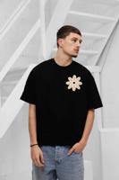 Project X Paris Embroidered Flower T-Shirt Heren Zwart - Maat XXL - Kleur: Zwart | Soccerfanshop