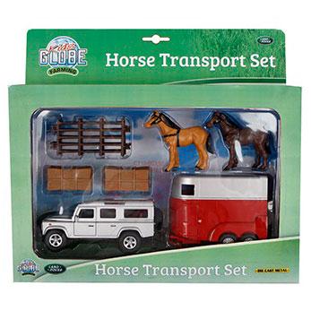 Kids Globe land rover met paardentrailer