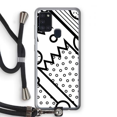 Pop Art #4: Samsung Galaxy A21s Transparant Hoesje met koord