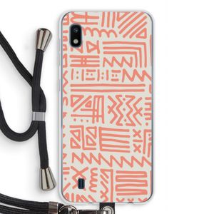 Marrakech Pink: Samsung Galaxy A10 Transparant Hoesje met koord
