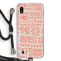 Marrakech Pink: Samsung Galaxy A10 Transparant Hoesje met koord
