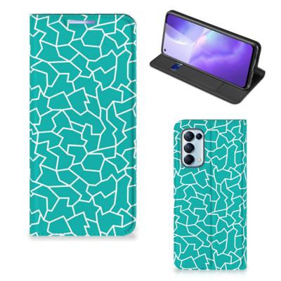 OPPO Find X3 Lite | Bookcase | Cracks Blue