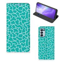 OPPO Find X3 Lite | Bookcase | Cracks Blue