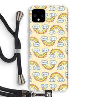 Regenboog: Pixel 4 XL Transparant Hoesje met koord