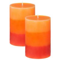 Geurkaars Nina - 2x stuks - Tropisch fruit - 45 branduren - 7 x 10 cm - thumbnail