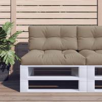 VidaXL Palletkussen 70x40x12 cm stof taupe