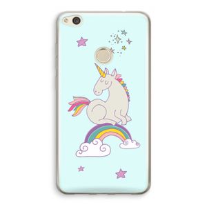 Regenboog eenhoorn: Huawei Ascend P8 Lite (2017) Transparant Hoesje