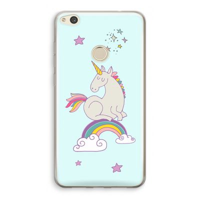 Regenboog eenhoorn: Huawei Ascend P8 Lite (2017) Transparant Hoesje