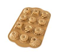 Nordic Ware Mini Tulband / Bakvorm Bundt Charms - Gietaluminium - - 12 stuks