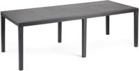 Queen outdoor eettafel met rotan effect - Antraciet - 220 x 90 x 72 cm (8009271014725)