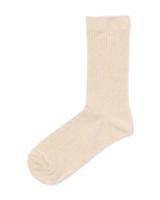 HEMA Damessokken rib beige (beige)