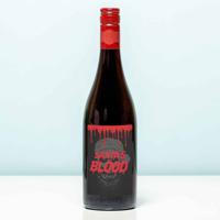 Wijnfles Kerstman bloed