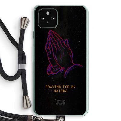 Praying For My Haters: Pixel 5a 5G Transparant Hoesje met koord