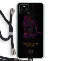 Praying For My Haters: Pixel 5a 5G Transparant Hoesje met koord