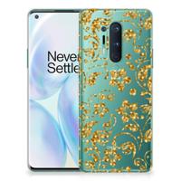 OnePlus 8 Pro | TPU Case | Gouden Bloemen