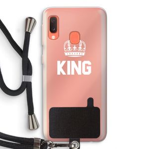 King zwart: Samsung Galaxy A20e Transparant Hoesje met koord