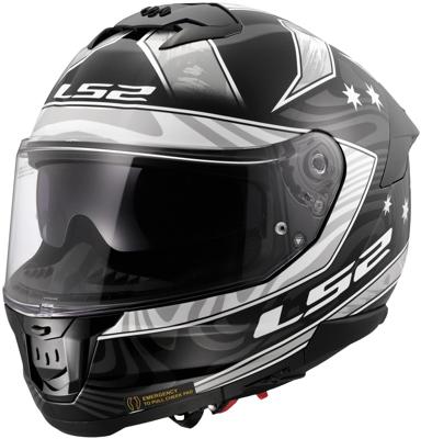 LS2 integraalhelm "ff808 stream ii galdam". helmet ff808 stream ii galdam xxl bl./white